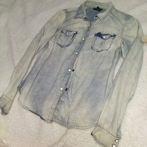 Washed out button up